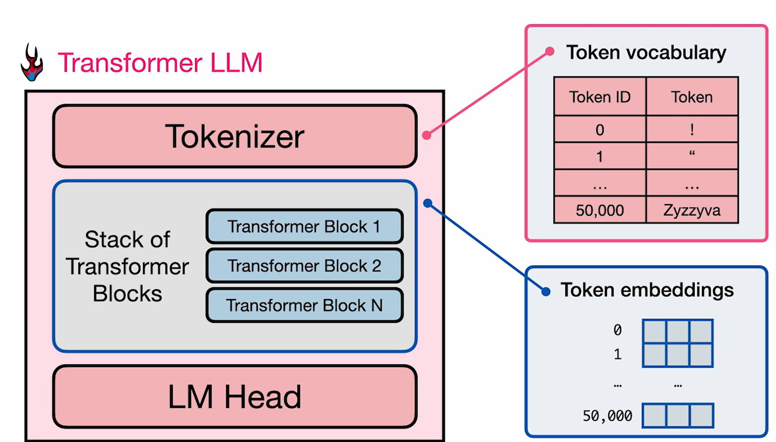 Tokenizer: Vocabulary and Model: Token embeddings